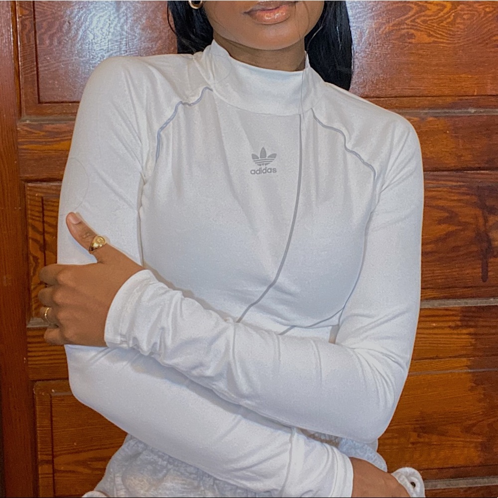 Adidas white top